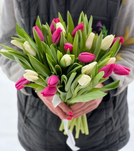 Букет тюльпанов "Хлоя" - купить в интернет-магазине с доставкой по Буинску