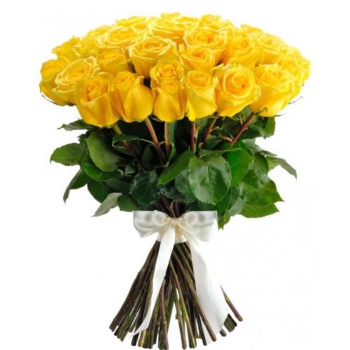 Купить 41 желтую розу с доставкой по Буинску