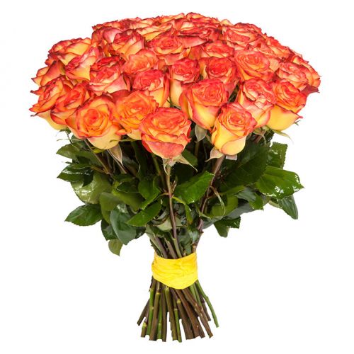 Купить 41-ну оранжевую розу с доставкой по Буинску