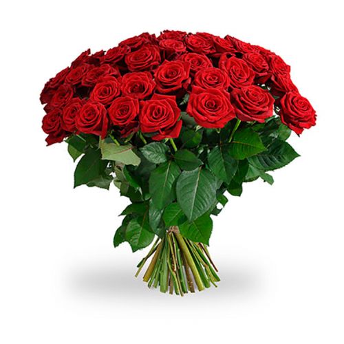 Букет из 45 красных роз купить в интернет-магазине с доставкой по Буинску