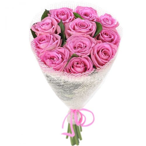 Заказать букет из 11-и розовых роз с доставкой по Буинску